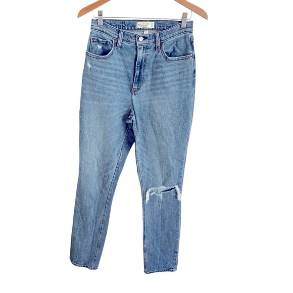 Abercrombie & Fitch 28/6 Long Curve Love The 90s Slim Straight Ultra High Rise - Picture 1 of 6